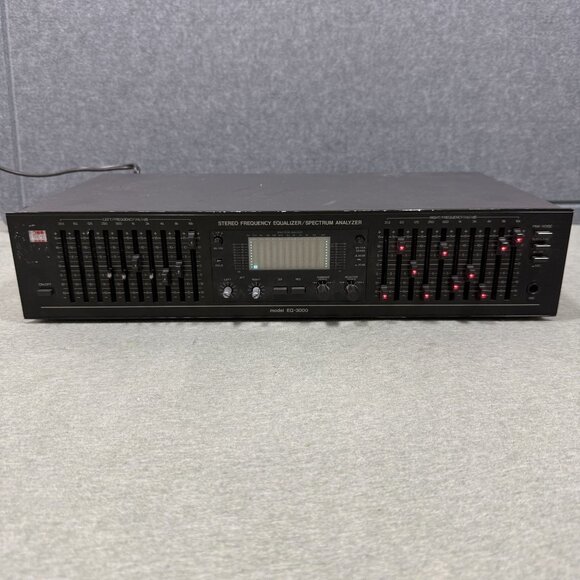 BSR Model EQ-3000 Stereo Frequency Equalizer Spectrum Analyzer  POWERS ON- Parts - Picture 1 of 10